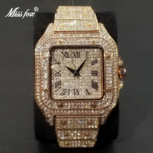 Square Full Crystal Watch